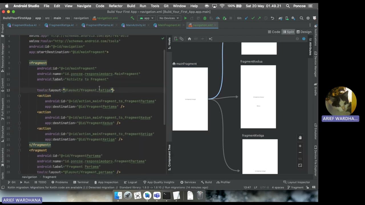 Ubah Activity ke Fragment & Navigation + NavUP