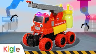 Fire Truck Became a Super Monster Truck! | Tayo Toy Car Repair Shop | KIGLE TV