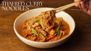 Thai Red Curry Noodles | Quick + Healthy 20 Minutes Dinner Recipe