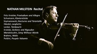 NATHAN MILSTEIN  -  Recital