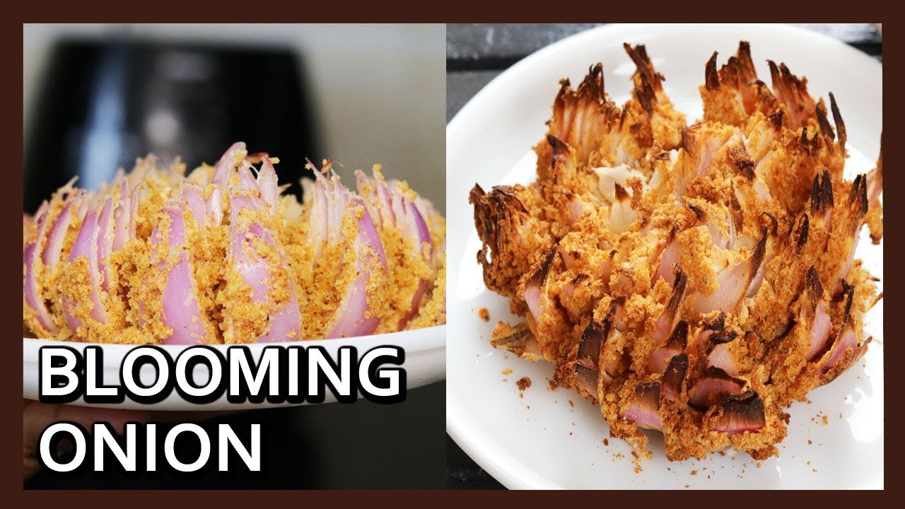 Blooming Onion | Oil Free Onion Pakora Recipe | Eggless Blooming Onion Recipe | Healthy Snack | Healthy Kadai