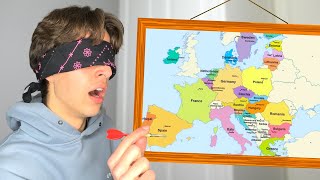 Throwing a DART at a MAP OF EUROPE and going wherever it lands!