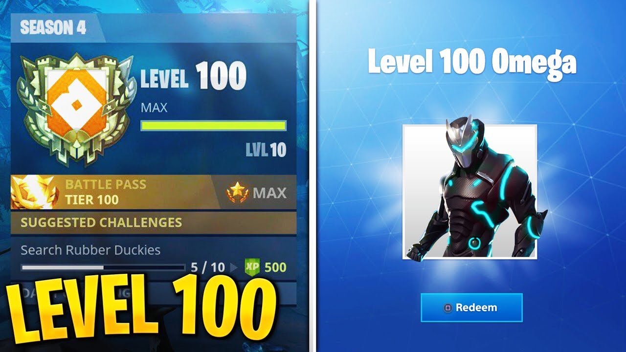 UNLOCKING LEVEL 100 MAX Omega! Level 100 Season 4 Fortnite ...