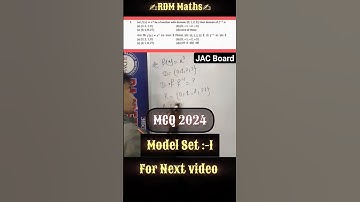 JAC Board Exam 2024🏆🥇✍️#mathsclass12th #jacmodelset#jacboard2024 #Model_Set_Solution2024#rdmmaths