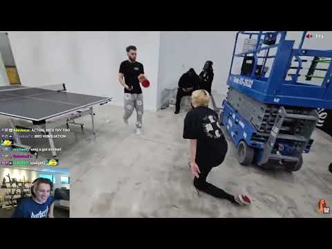 xQc thinks he would be Ye in Ping pong but then gets reminded he lost to MGK thumbnail