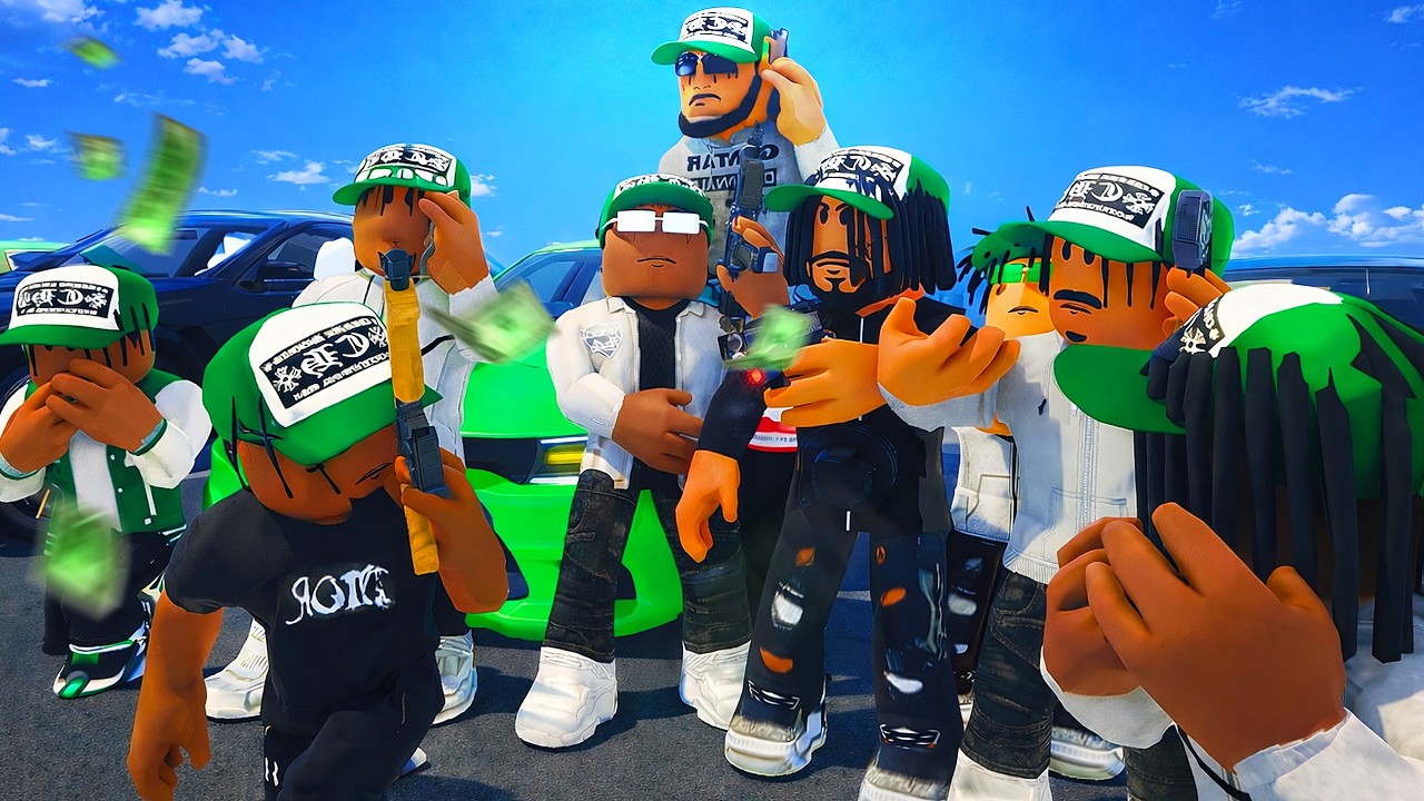 Мы подъехали к противникам в пробке.