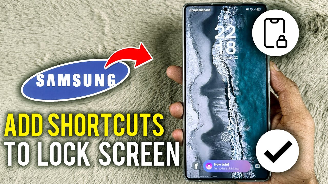 How to Add Shortcuts to Lock Screen Samsung S25 Ultra - YouTube