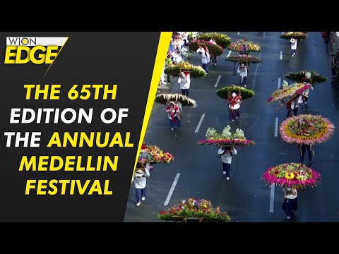 וִידֵאוֹ: Silleteros in the Medellin Flower Festival בקולומביה