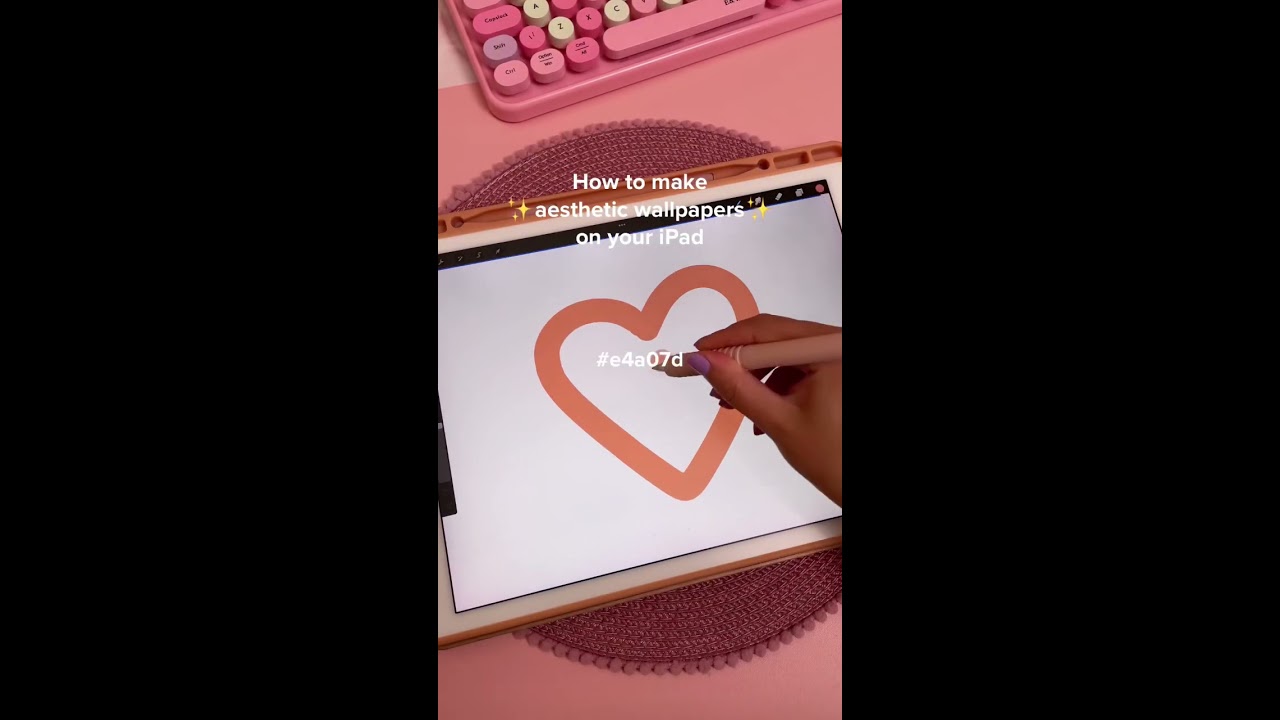 How To Make Aesthetic Wallpapers IPad Drawing W Procreate App Shorts