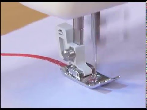 How to sew a zipper on some Brother mechanical sewing machines. 