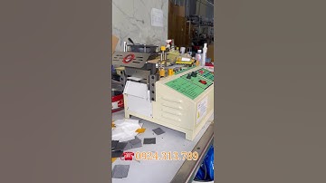 MÁY CẮT DÂY ĐAI TỰ ĐỘNG DAO NHIỆT #máycắtdâyđai #máycắtdâyruybăng #máycắtdâyđaitựđộng