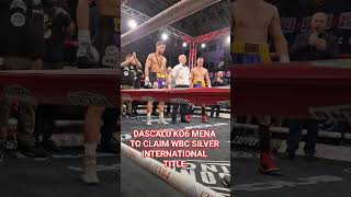 DASCALU KO6 MENA  TO CLAIM WBC SILVER INTERNATIONAL  TITLE #boxing