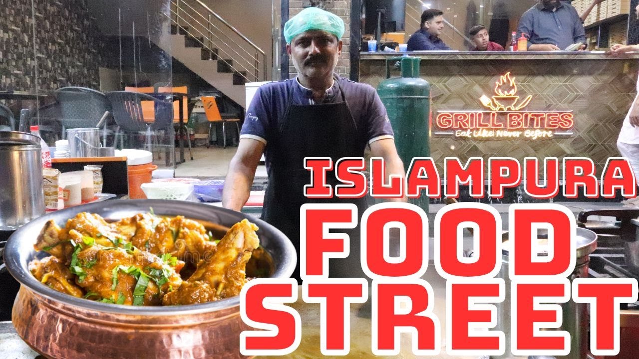 Islampura Food Street Lahore White Chicken Tawa Karahi -Grilled BBQ and Pizza #dailyvlog #streetfood