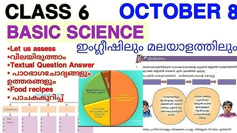 VICTERS STD 06 Basic Science Class l Chapter 5   Food for health l  Victers Class Basic Science Wor