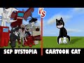 SCP Dystopia vs. Cartoon Cat | Minecraft (SPEEDRUN BATTLE!)