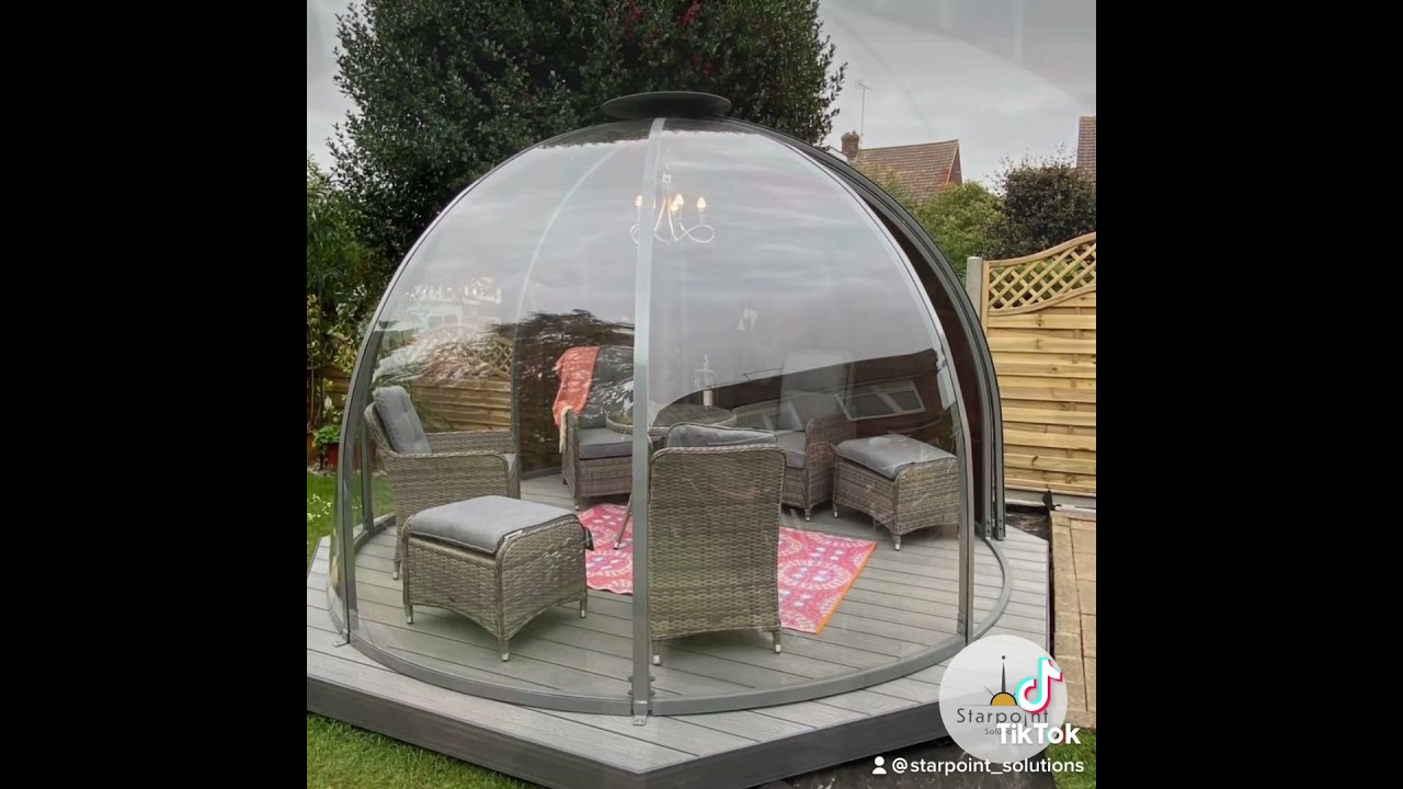 Meopham UK 3.5m pod & base install including composite decking fitting.