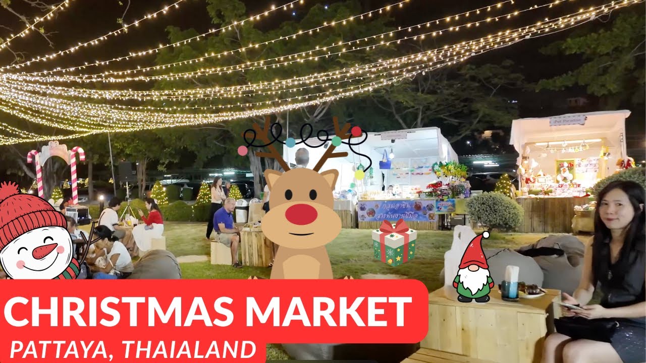 Dusit Thani Christmas Market | Pattaya, Thailand 🇹🇭 | 4K HDR 60FPS Walking Tour