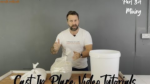 How To Use Our Cast-In-Place Mix - Part 3a - Mixing