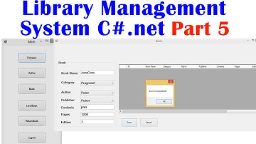 Library management system C#.net part 5