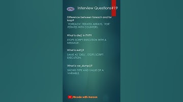 Interview Questions of PHP part 19 #short #datatypes #variables  #php