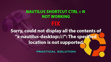 UBUNTU: could not display all the contents of "x-nautilus-desktop:///":  location is not supported.
