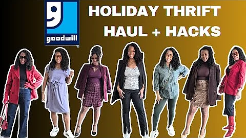 Thrift Store Try On Haul + Tips (Holiday Edition) Afordable Fashion ft. Goodwill 
