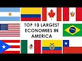 TOP 10  LARGEST ECONOMIES IN AMERICA / TOP 10 ECONOMÍAS MÁS GRANDES DE AMÉRICA