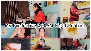 2:00AM MidNight Routine || Study Strategy to Complete Your Syllabus || skin and hair care Tips