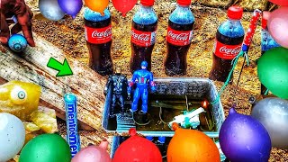 Coca Cola vs Experiment Rainbow,Mentos,Ice cube Coke  Candle with Crazy Game Play Captain America