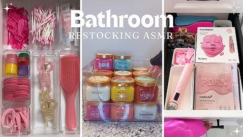 Guest Bathroom Restock ASMR 🩵 | TikTok Bathroom Organizing and Restocking Compilations