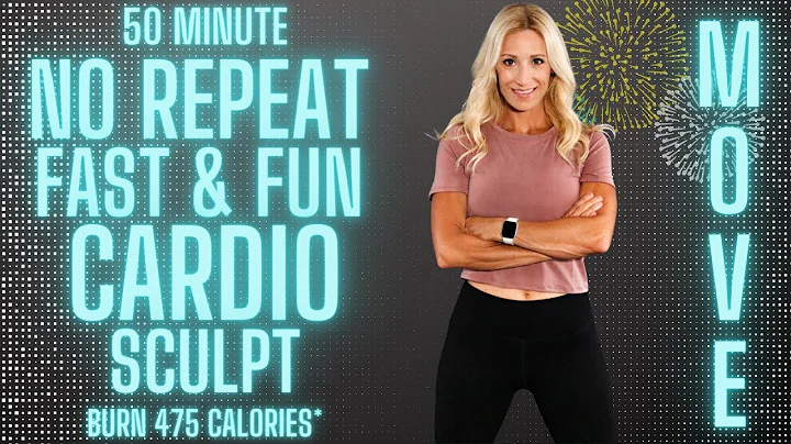 50 Minute No Repeat, Fast & Fun CARDIO SCULPT | Bo...