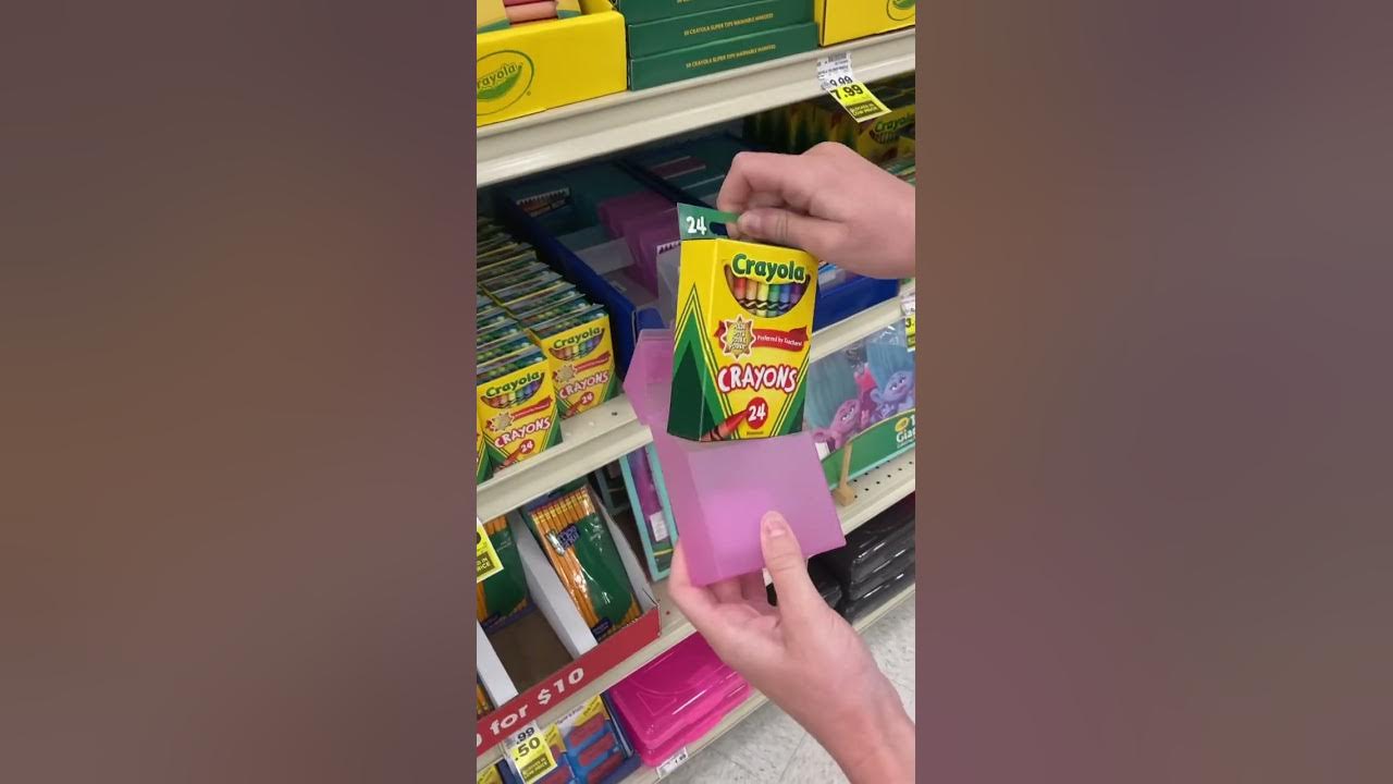 Back to school asmr fail #fail #backtoschool #shopping #asmr #crayola #crayons #shorts