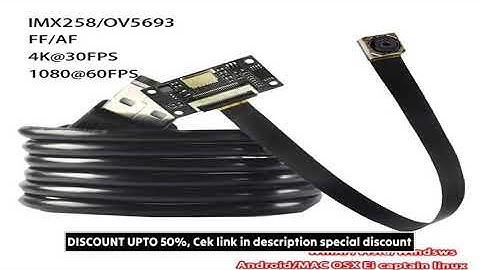 USB Camera Module 16MP 4656x3496 4K CMOS IMX258 AF/MF/FF 75 Degree 30FPS Wide Angle MJPEG