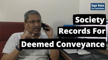 DC 009- Society Records Required for Deemed Conveyance