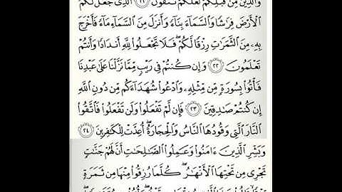 (سورة البقرة من الآية 21-25) الحصري - القرآن المعلم