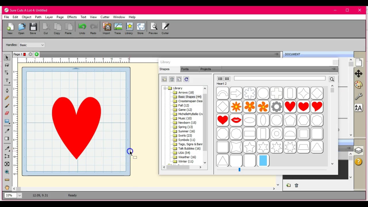 Selecting mat image in SCAL4 &amp; Canvas using a mouse ScanNCut Jen ...