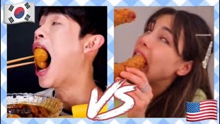 korean VS american mukbangers - BIG BITES