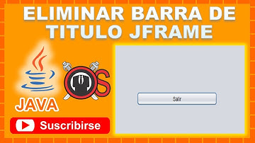 Eliminar barra de titulo JFrame NetBeans