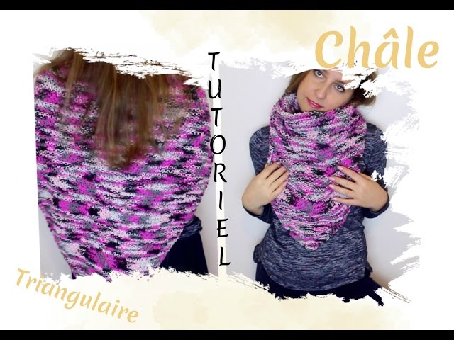 Écharpe Triangulaire En Tricot Pour L'automne Et L'hiver