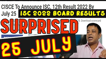 ISC Class-12 Result 2022-CISCE Confirms ISC Class 12 Board Results 2022 Must be om 25 July 2022