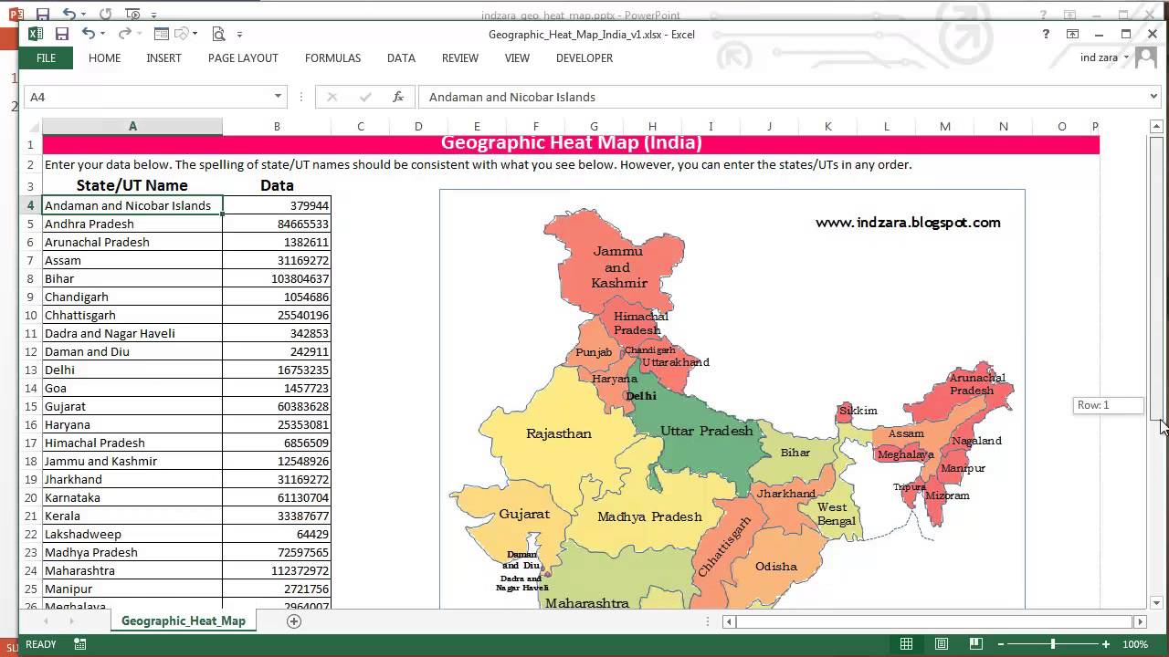 Map Chart Excel 2010