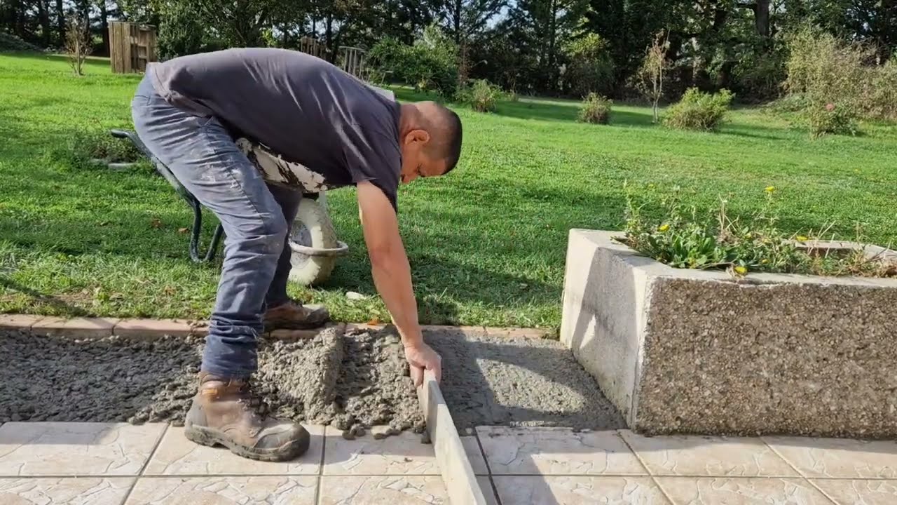 طريقة جديدة في وضع الأسمنت المغسول le béton lavė