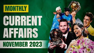 November Monthly Current Affairs 2023 | All competitive exams