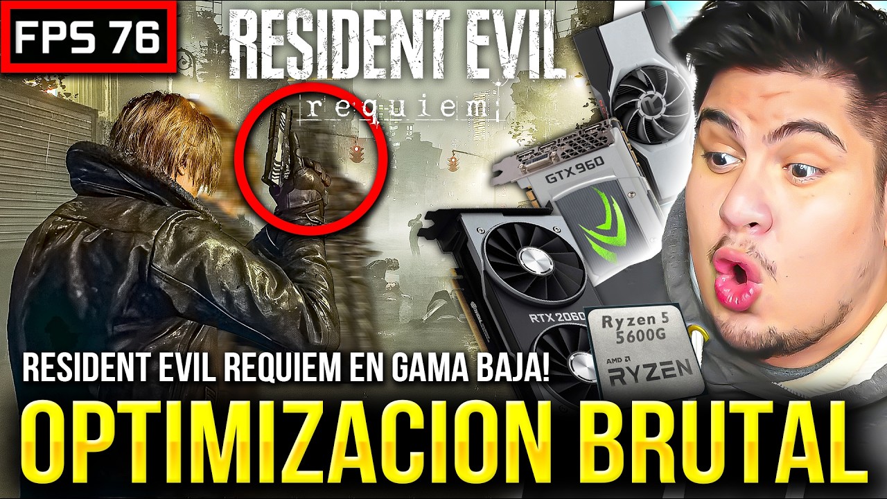 ¡Es BRUTAL! Resident Evil Requiem en PC GAMA BAJA SIN REQUISITOS MINIMOS con AMD y NVIDIA