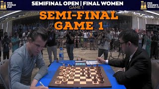 Magnus Carlsen vs. Abasov Nijat●FIDE WORLD CUP SEMIFINAL 2023●GM 1 #magnuscarlsen #fideworldcup