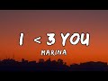 MARINA - I ﹤3 YOU (Lyrics)