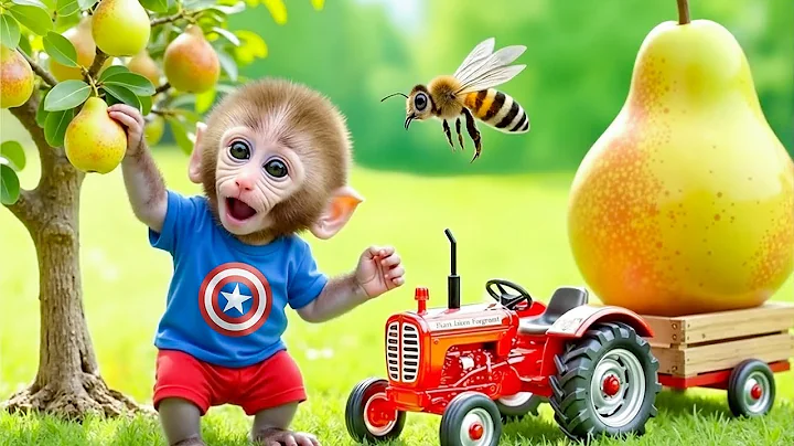 Monkey Farmer Fixes Tractor and Plows Beet Field - Farm Work | Funny Farm🐒