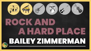 Bailey Zimmerman - Rock and A Hard Place (Acoustic Karaoke \/ Piano, Melody \/ lyrics, chords)