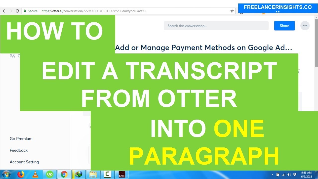 How to Edit a Transcript from Otter into One Paragraph - YouTube