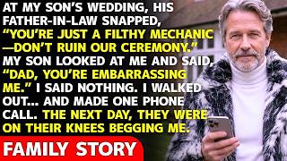 At My Son’s Wedding, His Father in Law Called Me “Filthy”—My Son Turned Away in Shame